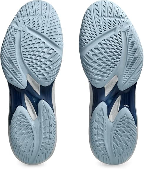 کتونی والیبال ساق دار Asics Sky Elite 3 Paris اسیکس اسکای الیت 3 پاریس رنگ سفید طوسی سرمه ای آبی — تصویر ۷
