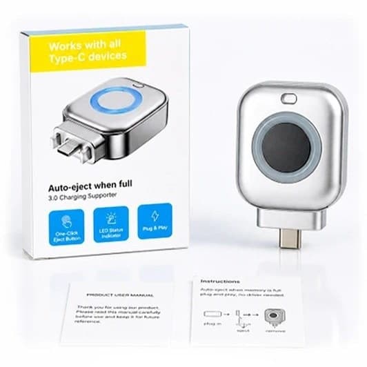 مبدل قطع خودکار شارژ USB-C تایپ‌سی مدل X01 ظرفیت 140وات — تصویر ۹