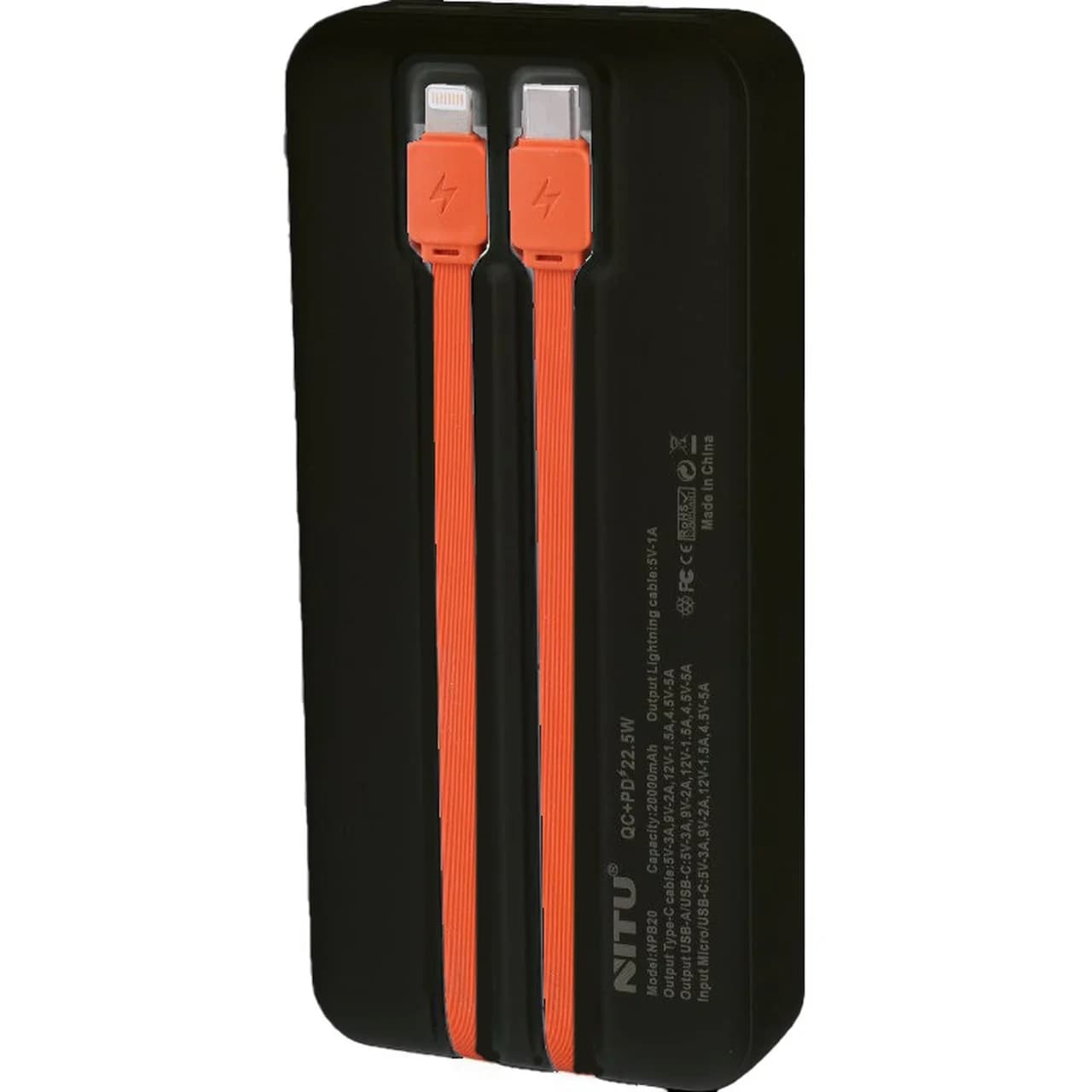 پاوربانک PD و فست شارژ Nitu 20000mAh مدل NPB20 22.5W – مشکی (گارانتی 12 ماهه تعویض نیکان همراه) — تصویر ۶