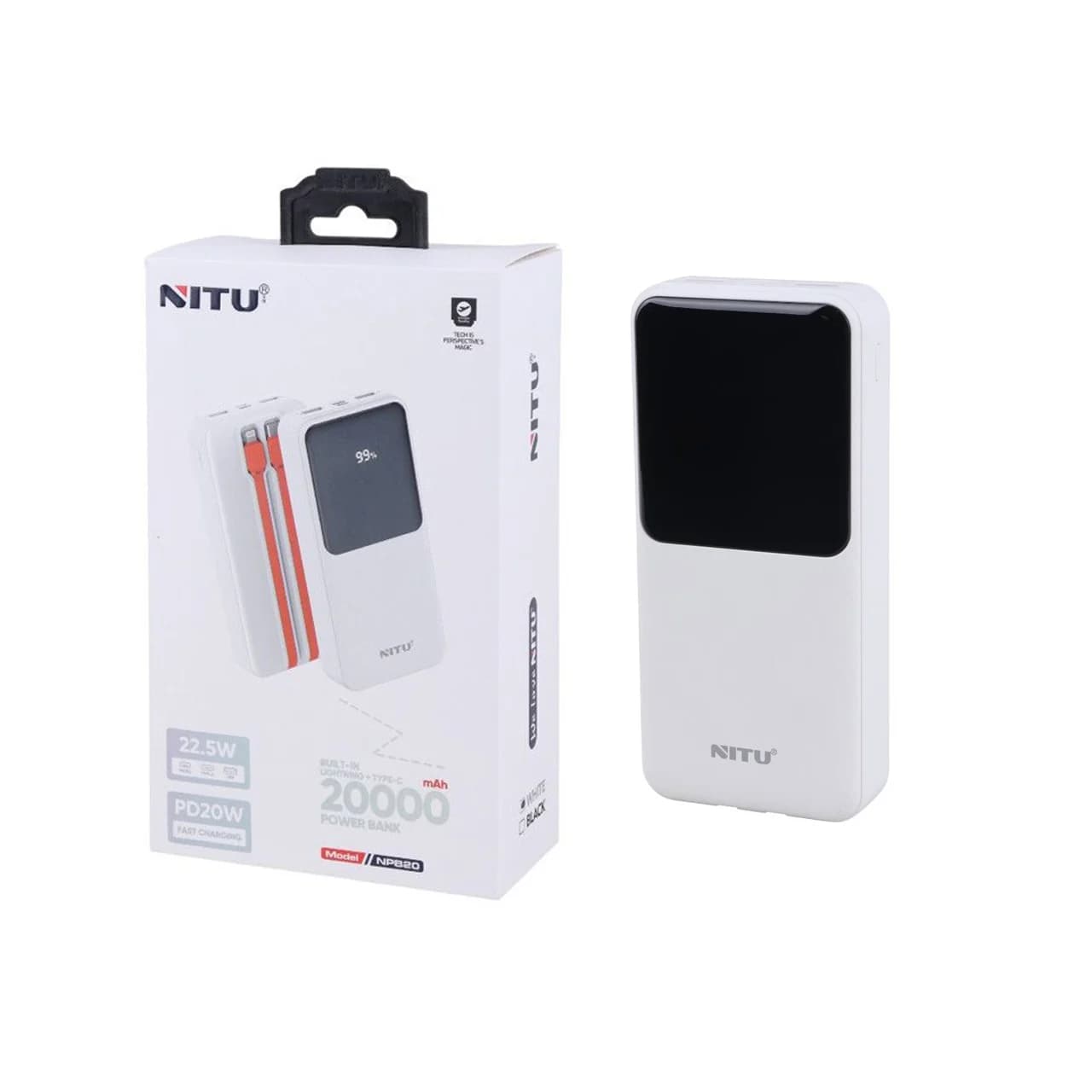 پاوربانک PD و فست شارژ Nitu 20000mAh مدل NPB20 22.5W – مشکی (گارانتی 12 ماهه تعویض نیکان همراه) — تصویر ۹