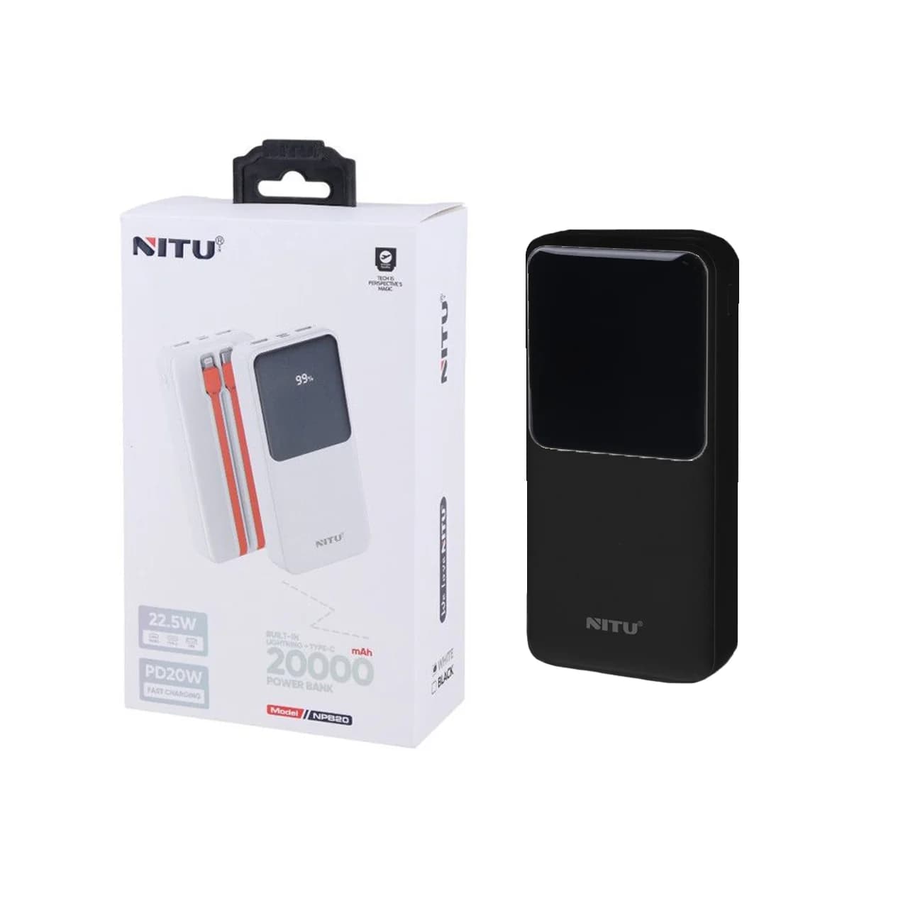 پاوربانک PD و فست شارژ Nitu 20000mAh مدل NPB20 22.5W – مشکی (گارانتی 12 ماهه تعویض نیکان همراه) — تصویر ۱۰