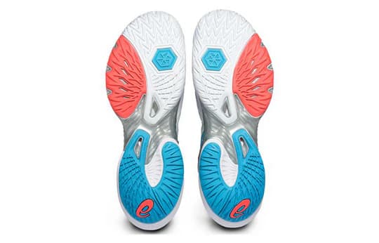 کتونی والیبال Asics Metarise Tokyo اسیکس متارایز توکیو رنگ سفید آبی قرمز — تصویر ۴