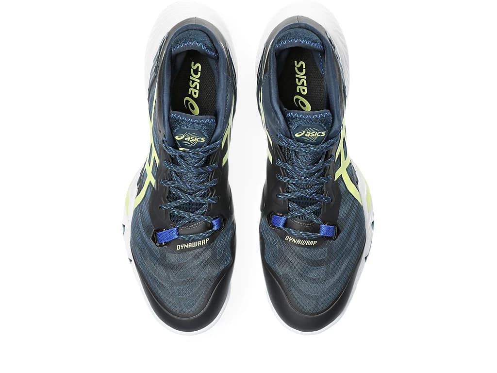 کتونی والیبال Asics Metarise Tokyo اسیکس متارایز توکیو سرمه ای لیمویی — تصویر ۸