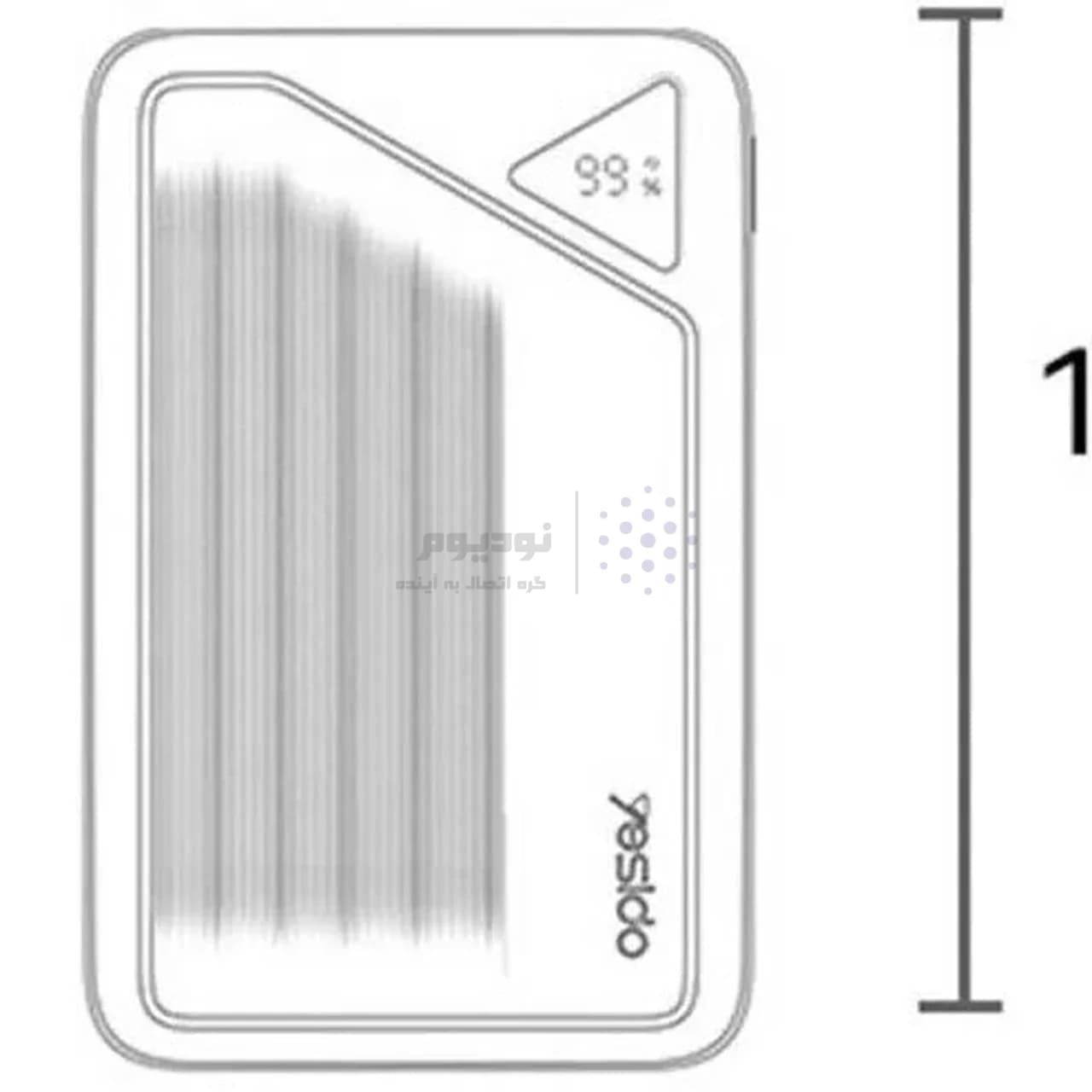 پاوربانک PD و فست شارژ Yesido 10000mAh مدل YP84 22.5W – مشکی (گارانتی 18 ماه تعویض نیکان همراه) — تصویر ۵