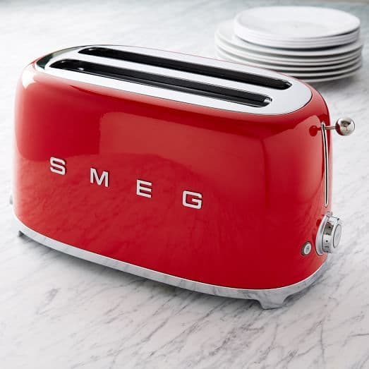 تستر 2 اسلایس کوچک اسمگ SMEG مدل TSF01 قرمز — تصویر ۸