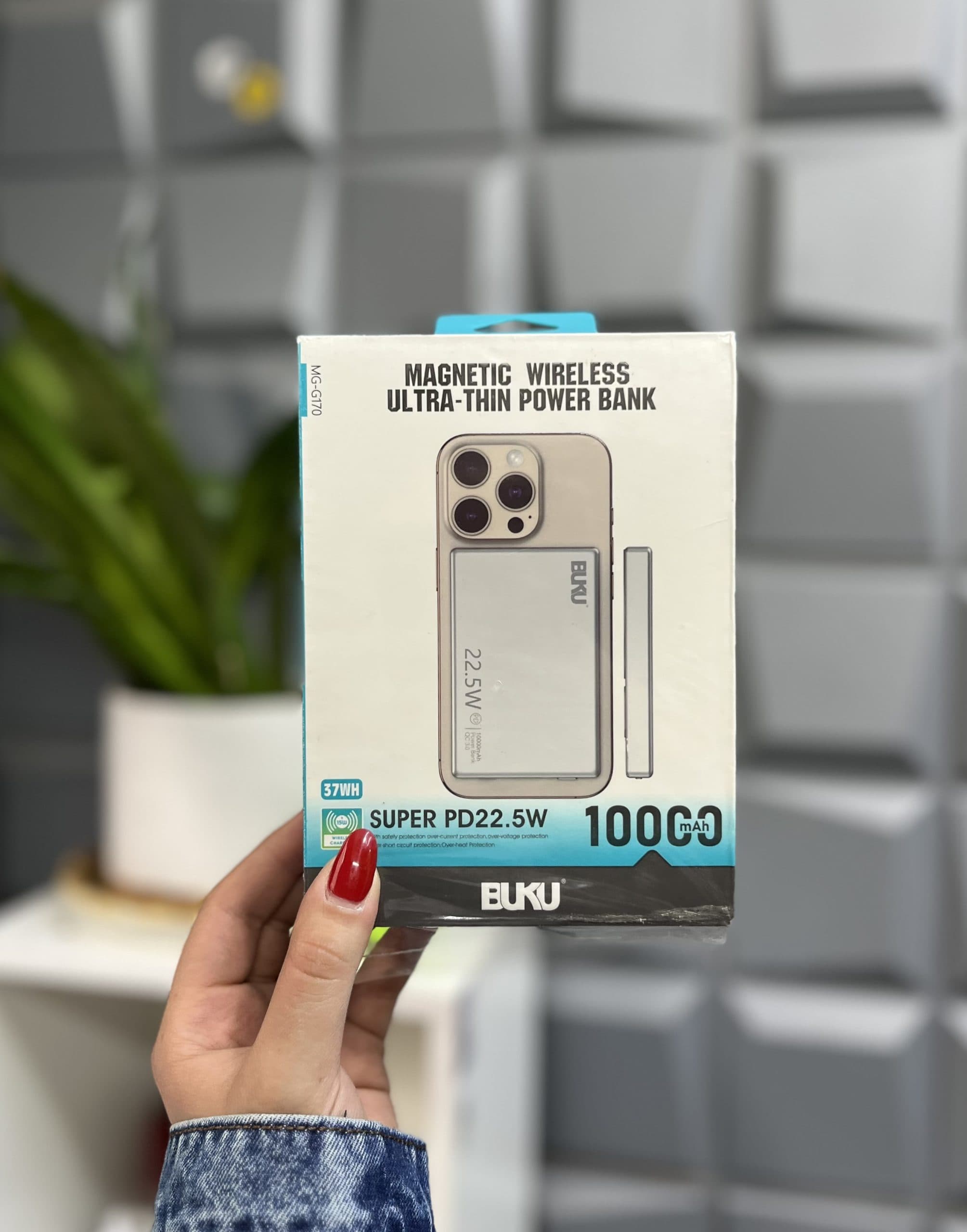 پاوربانک ۱۰ هزار BUKU پاور بانک وایرلس MG-G170 بوکو — تصویر ۳