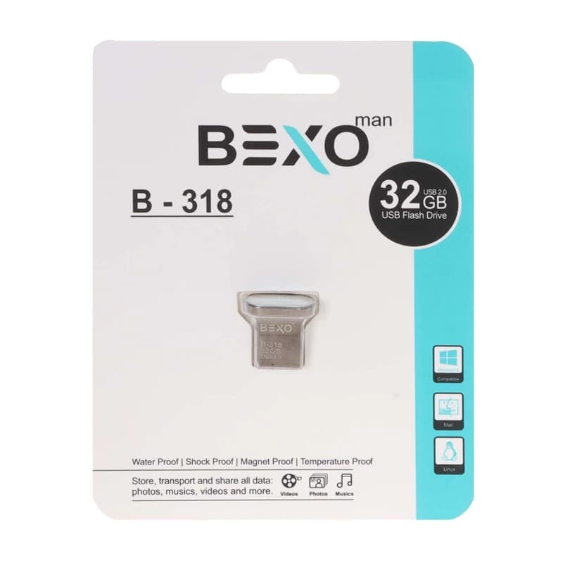فلش مموری بکسو BEXO B318 32GB SHINY BLACK