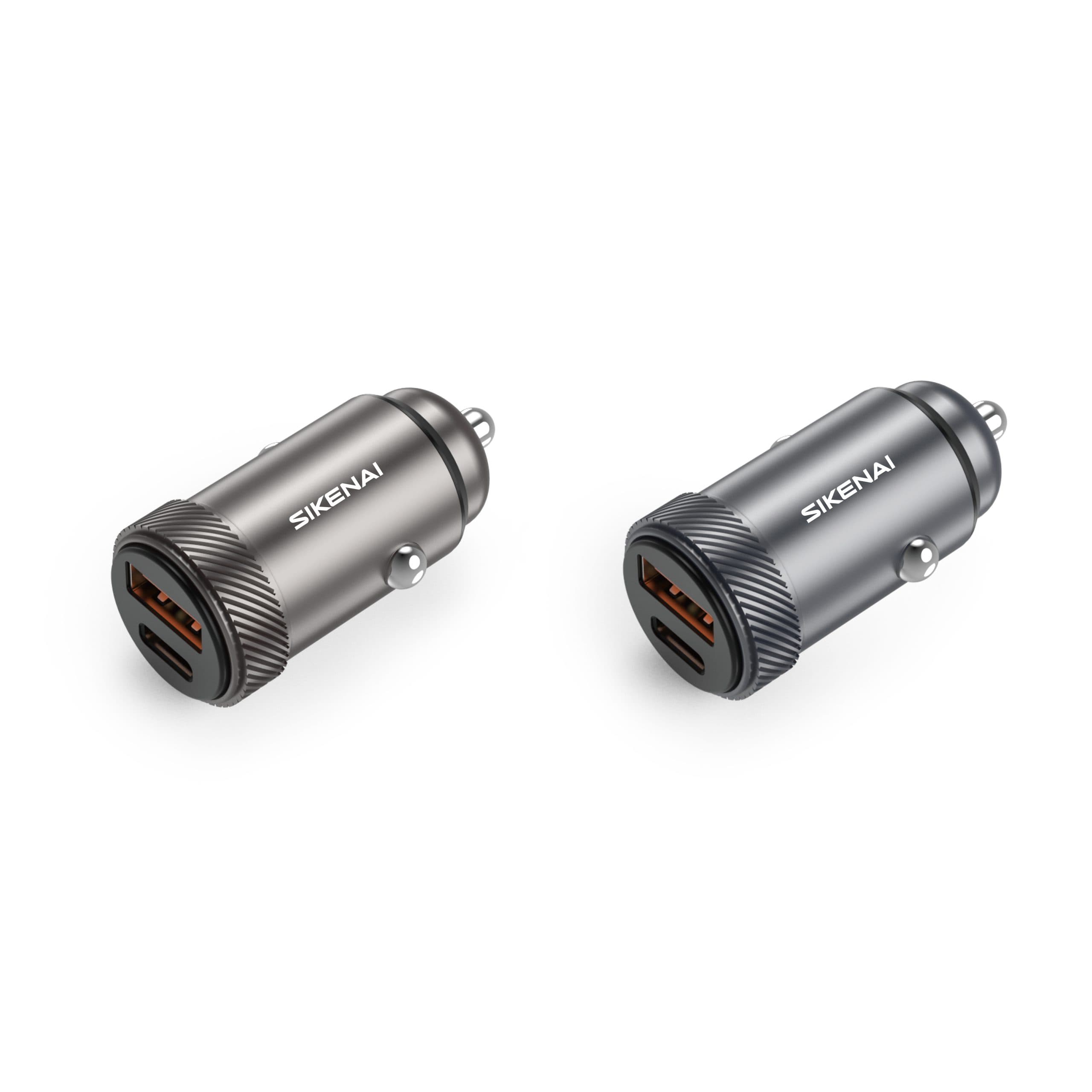 شارژر فندکی دو پورت فلزی سیکنای مدل SIKENAI C37 — تصویر ۳