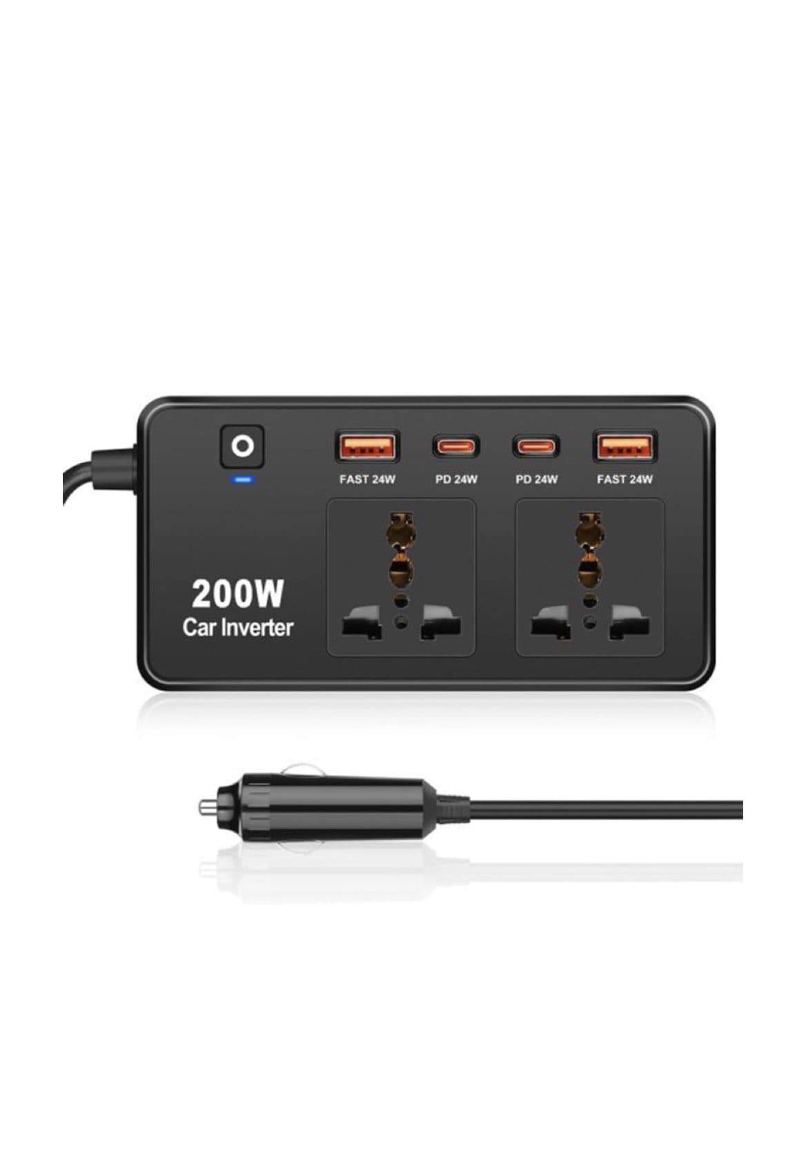 اینورتر خودرو ماشین 200W Car Inverter مدل MT-PC200 Pro