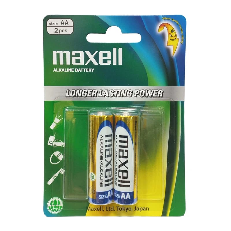 باتری استوانه‌ ای قلمی AA با ولتاژ 1.5 ولت مدل maxell LR6