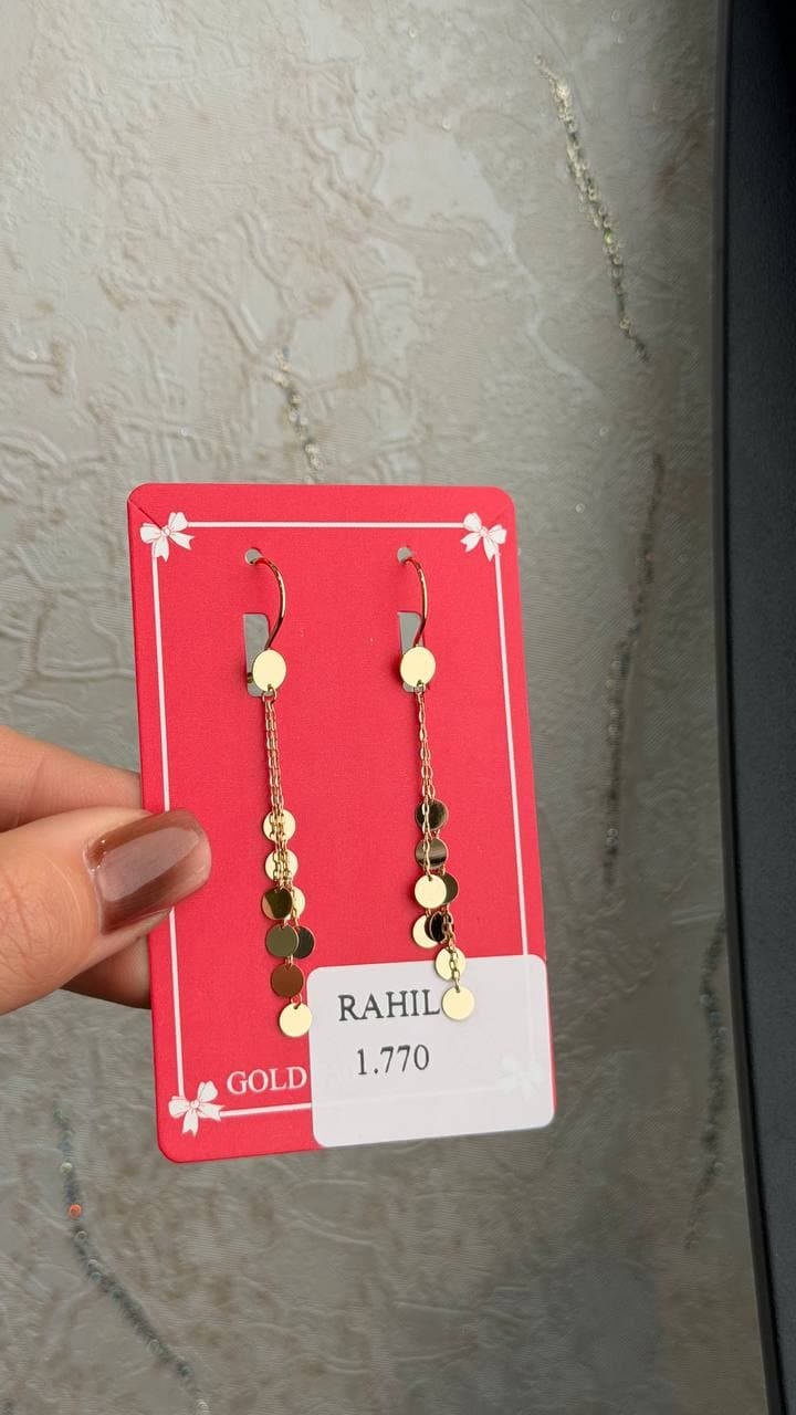 گوشواره تمام سکه اینه ای شرابه