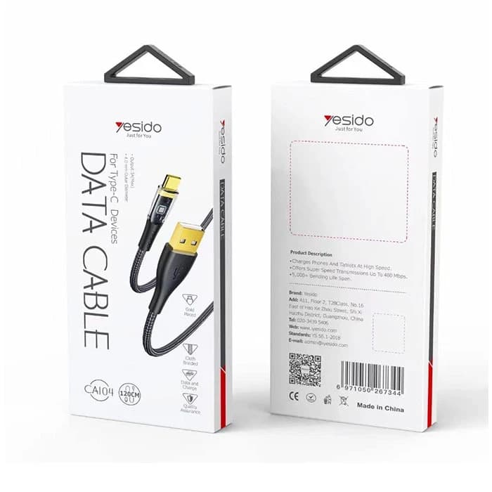 کابل شارژ گوشی موبایل یسیدو مدل yesido CA104 USB to LIGHTNING — تصویر ۳