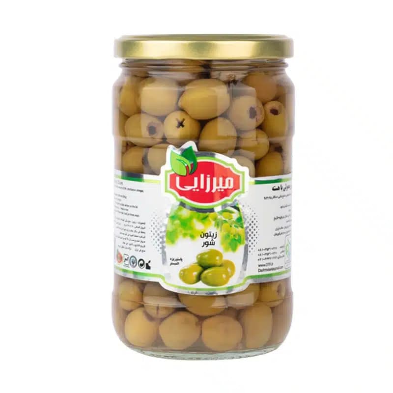 زیتون شور میرزایی 680 گرمی (باهسته)