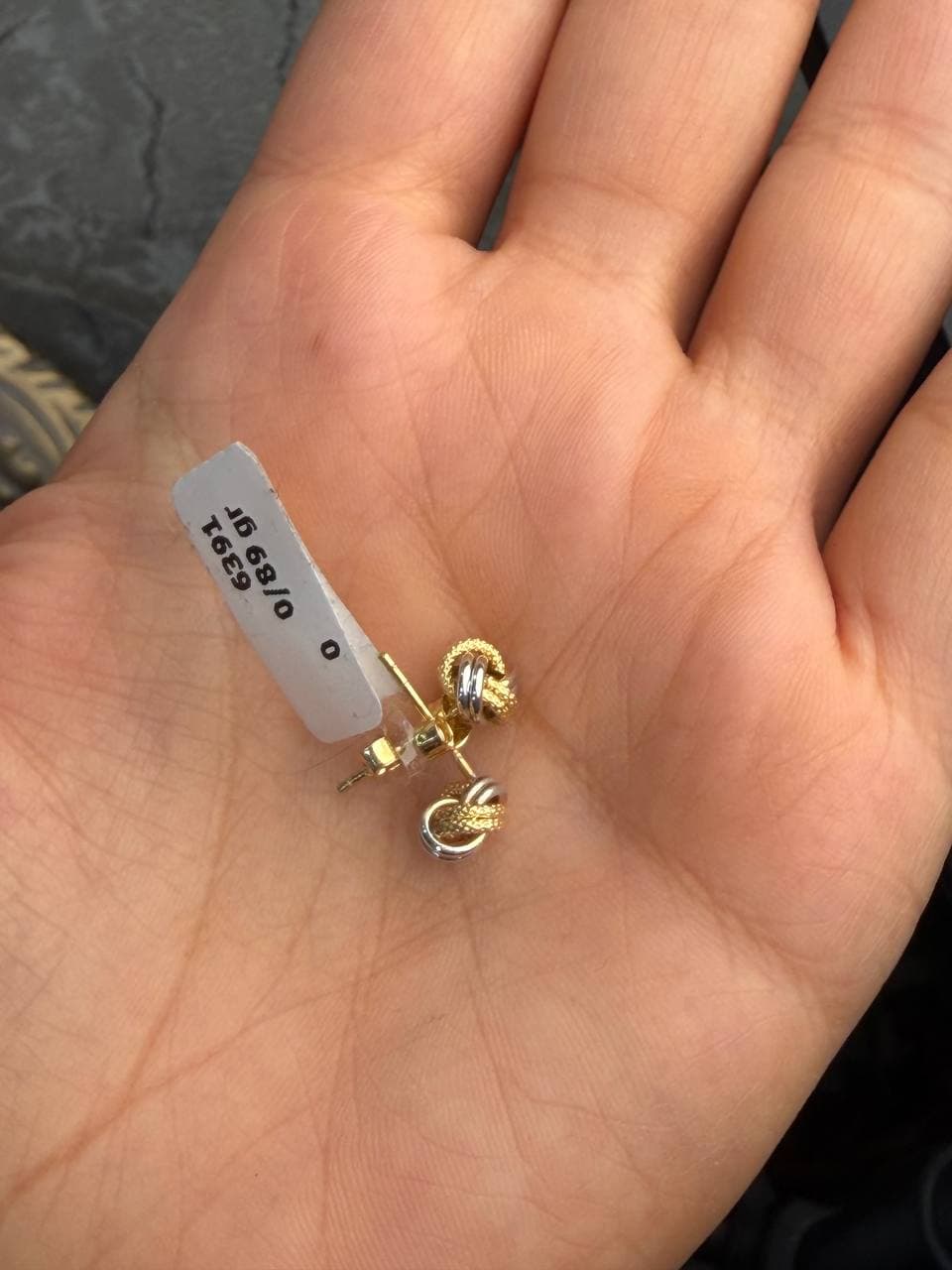گوشواره گره دورنگ