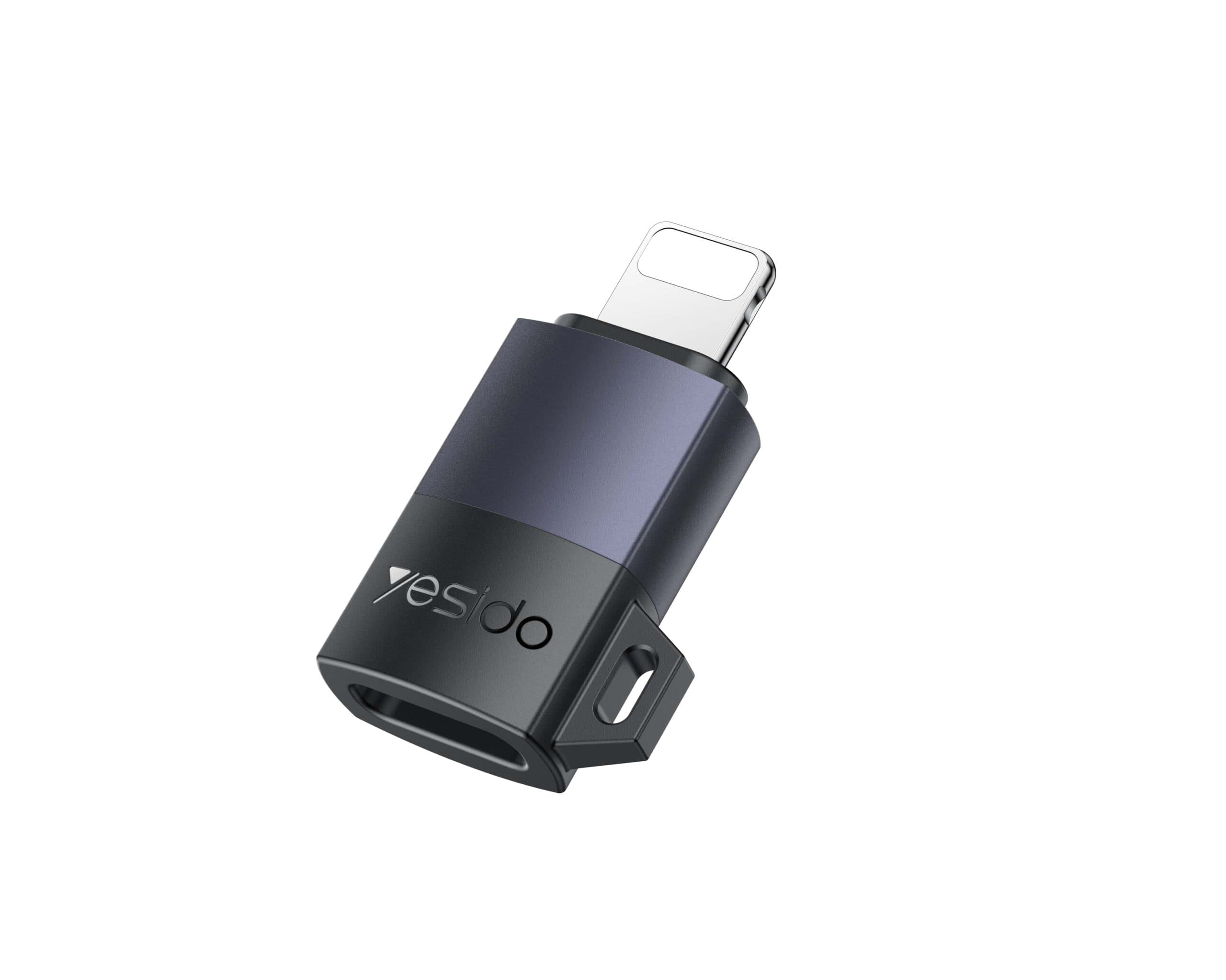 تبدیل یک TYPE C مادگی به LIGHTNING نری مدل yesido OTG GS27