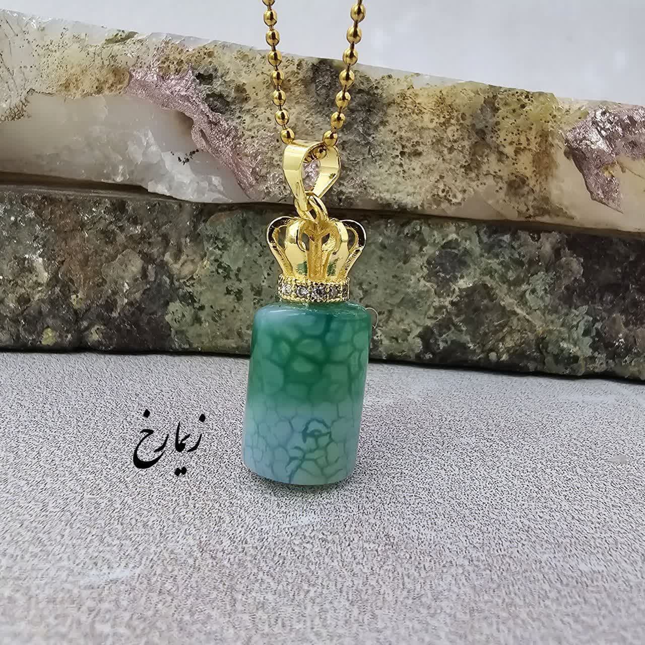 گردنبد عقیق استوانه ای