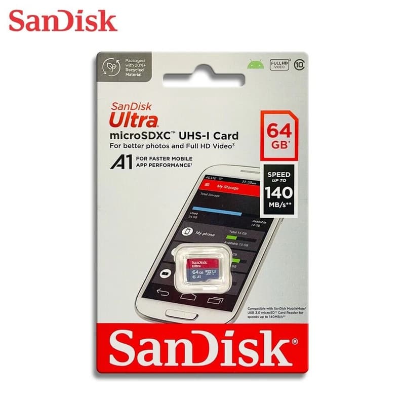 رم موبایل SanDisk مدل 64GB U1 100MB/S — تصویر ۳