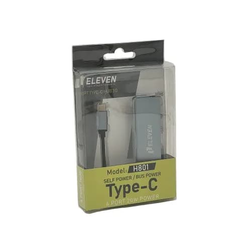 هاب یو اس بی چهار پورت ایلون مدل eleven H801 TYPE C — تصویر ۲