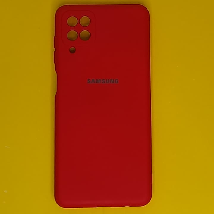 قاب گوشی سامسونگ Galaxy A12 مدل سیلیکونی محافظ لنز دار