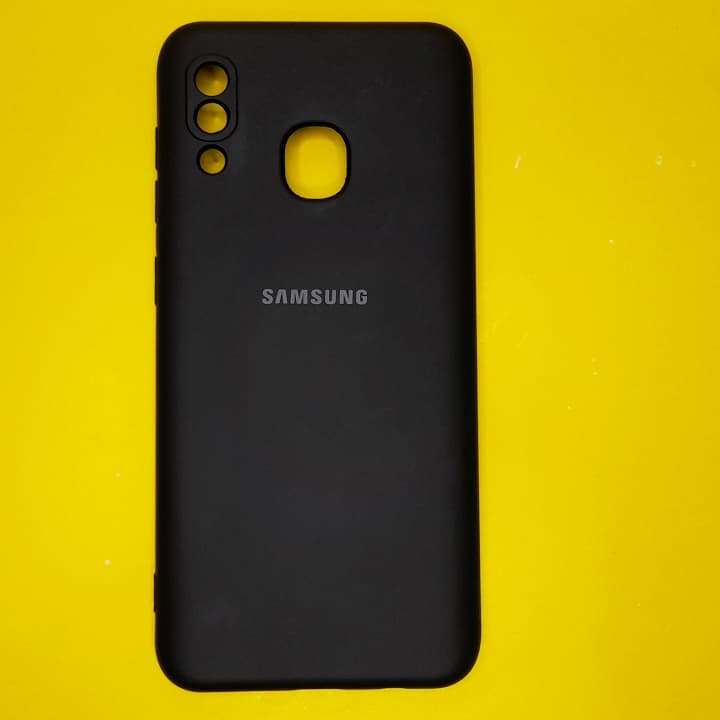 قاب گوشی سامسونگ Galaxy A30 مدل سیلیکونی محافظ لنز دار