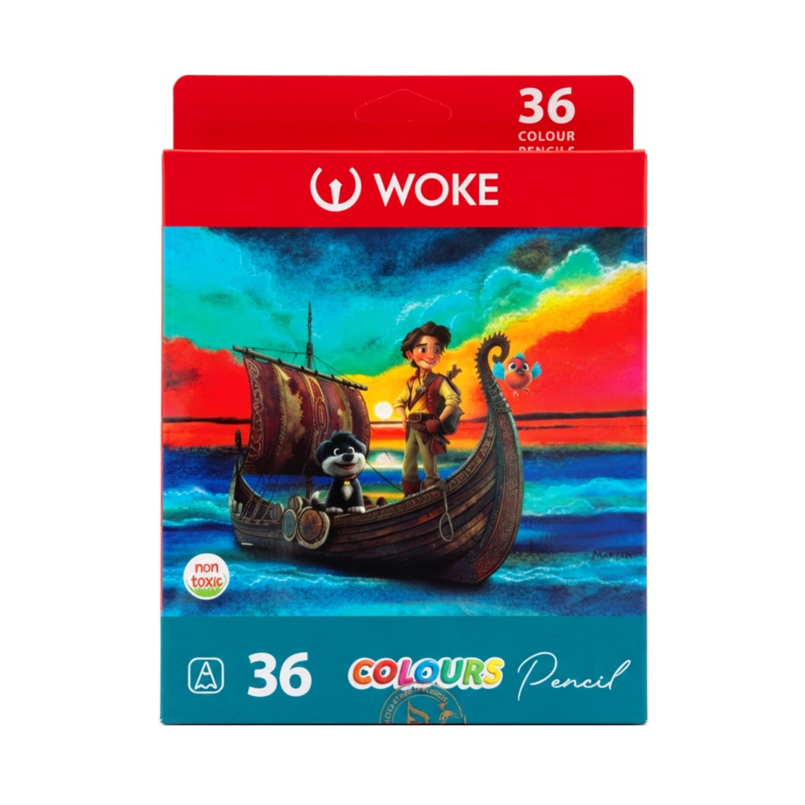 مداد 36 رنگ مقوایی ووک WOKE — تصویر ۵