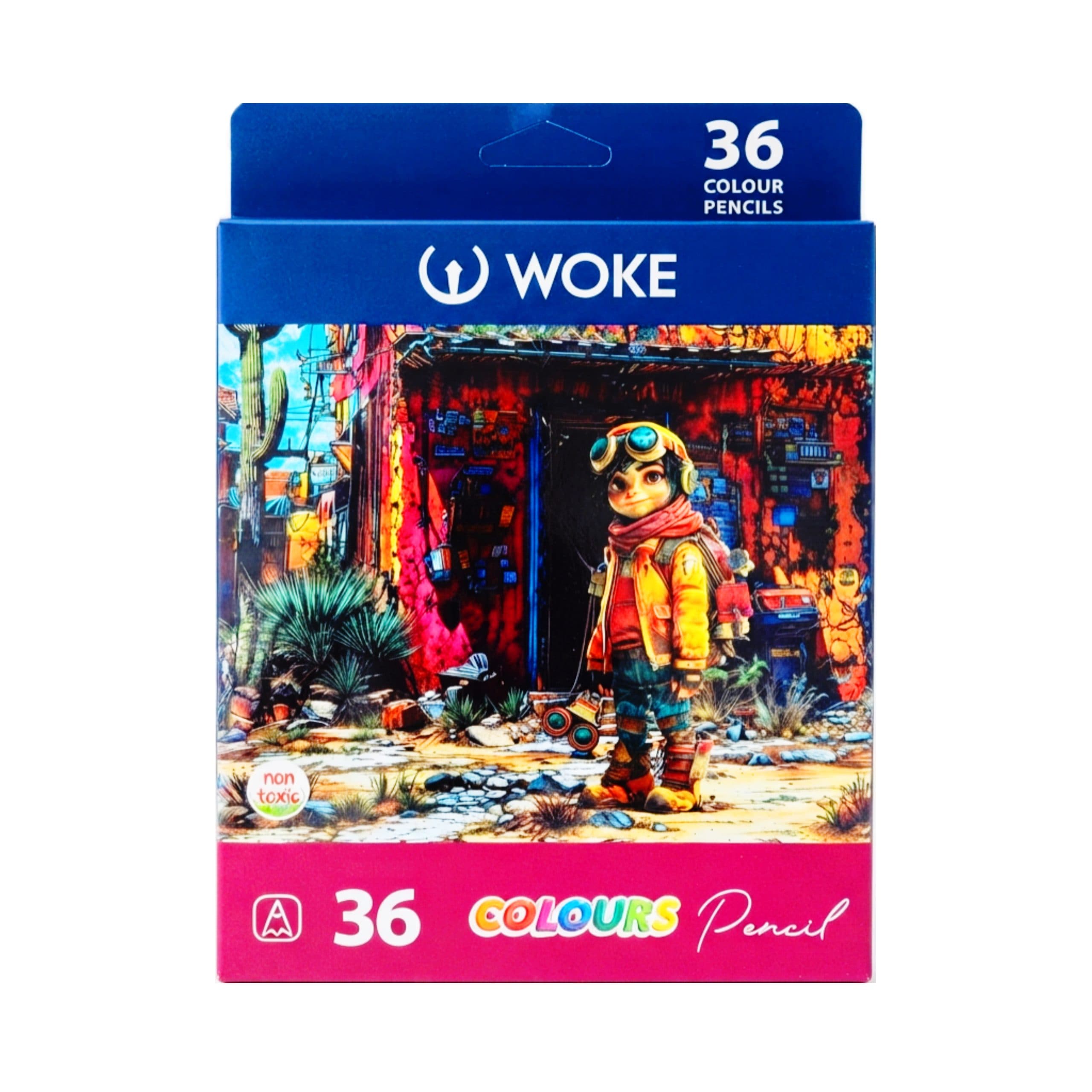 مداد 36 رنگ مقوایی ووک WOKE — تصویر ۴
