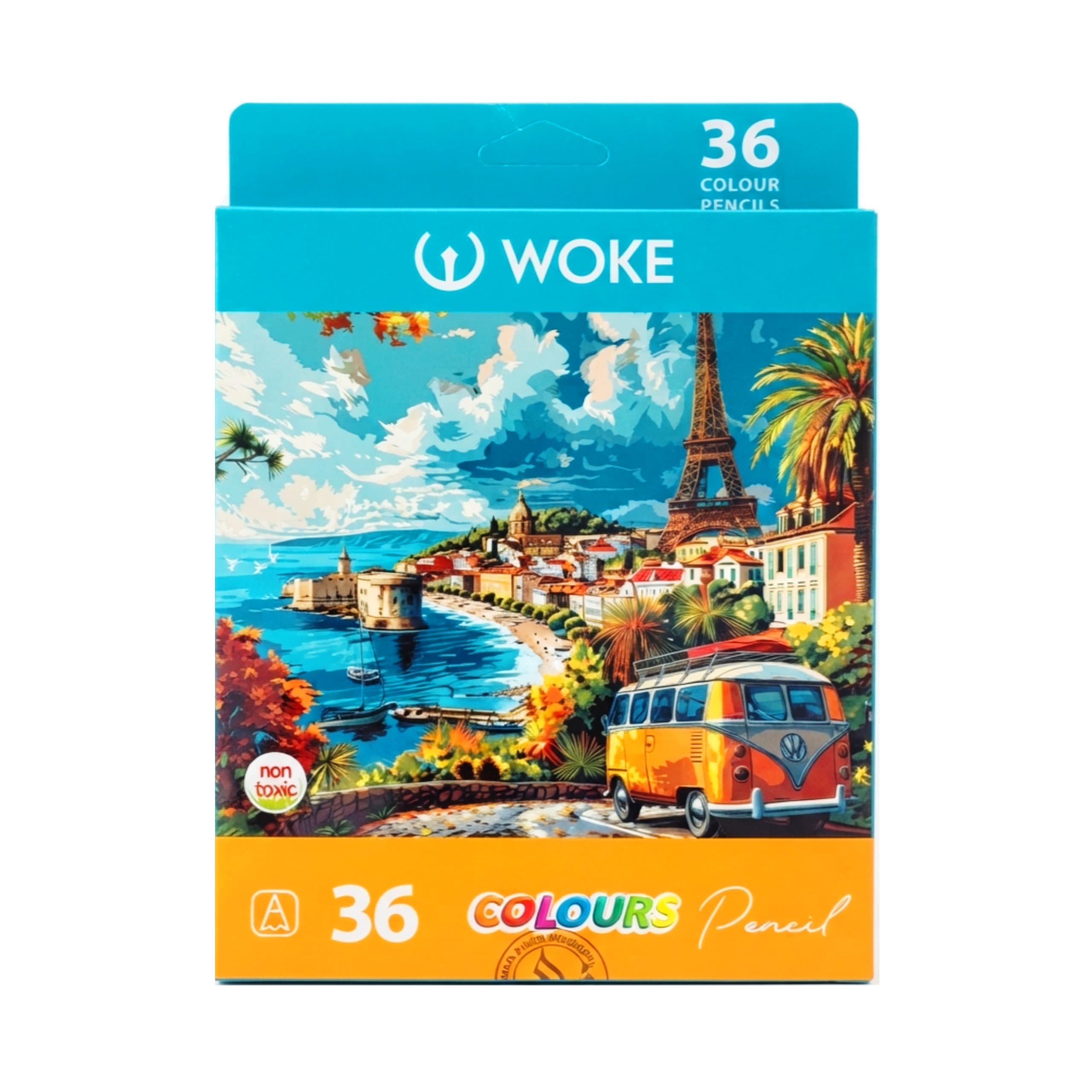 مداد 36 رنگ مقوایی ووک WOKE