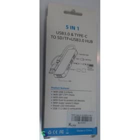 هاب 3 پورت و رابط تایپ سی + رم ریدر کی لینک (KLINK) مدلk-1177 — تصویر ۲