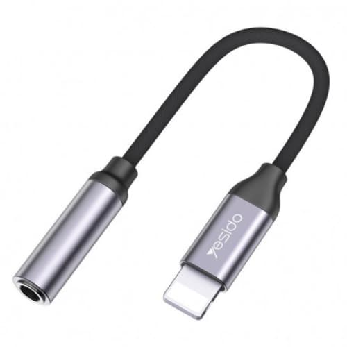 تبدیل کابلی یک LIGHTENING نری به یک SOUND مادگی مدل yesido YAU21