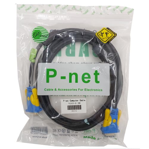 کابل وی‌ جی‌ ای پی‌نت مدل p net vga cable 3+9 3.0m — تصویر ۴