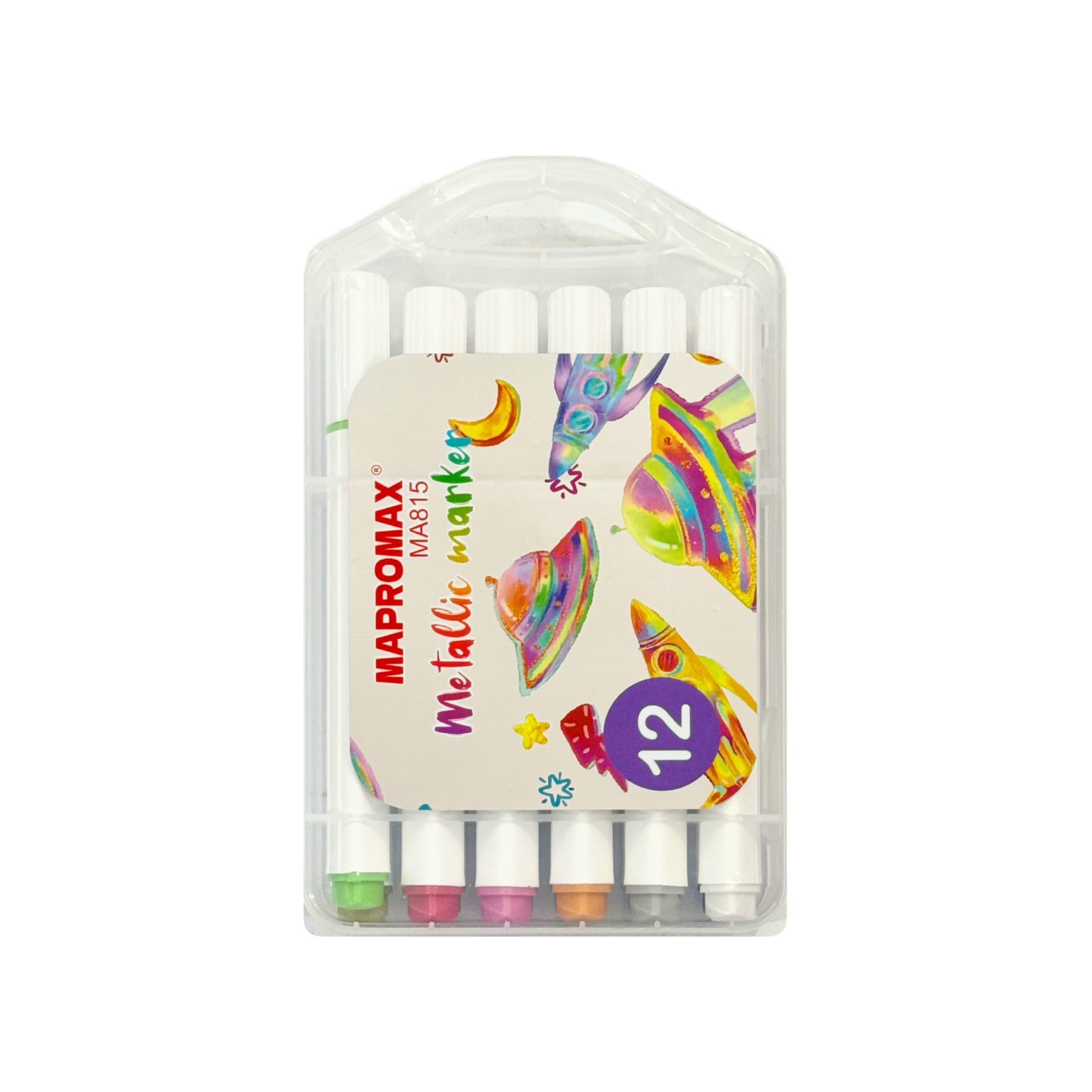 ماژیک 12 رنگ اکرولیک متال مپرومکس MAPROMAX MA-815 — تصویر ۲