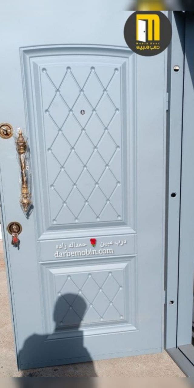 درب ضدسرقت روی فلز دوقاب لوزی جدید مدرن کد 792