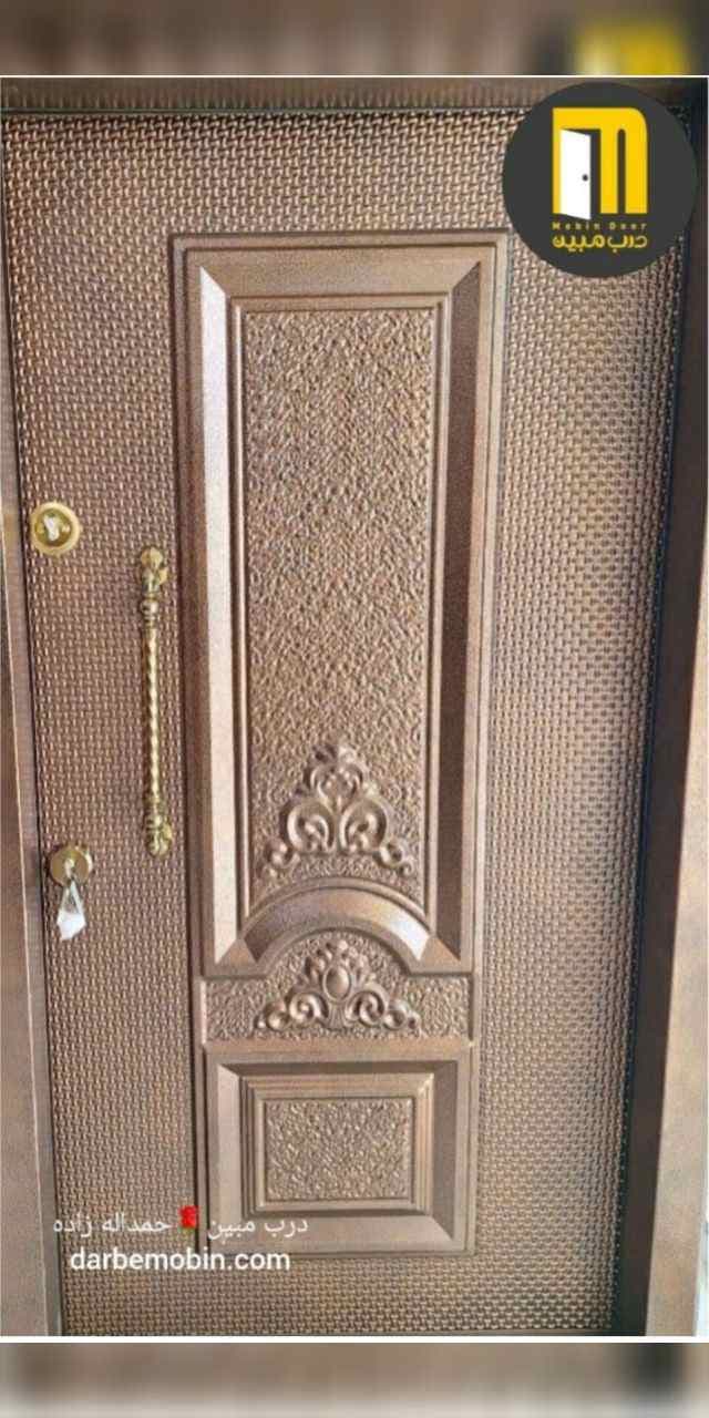 درب ضدسرقت روی فلز دوقاب وارداتی مسی جدید مدرن کد 810