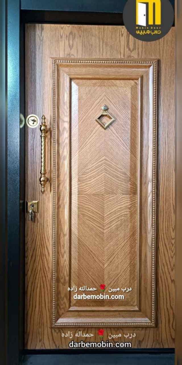 درب ضدسرقت تک قاب بلوط برجسته مدرن جدید کد 842