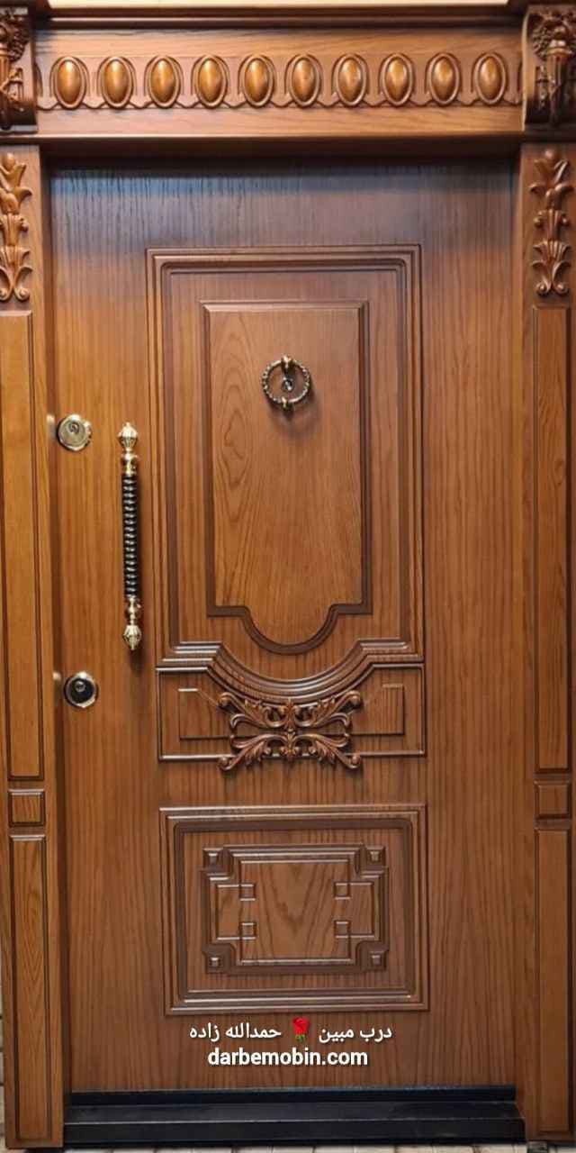 درب ضدسرقت دوقاب راش برجسته جدید کد 852