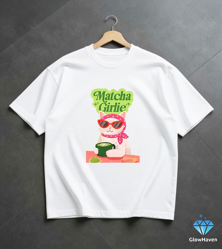 تیشرت پنبه گربه ماچا