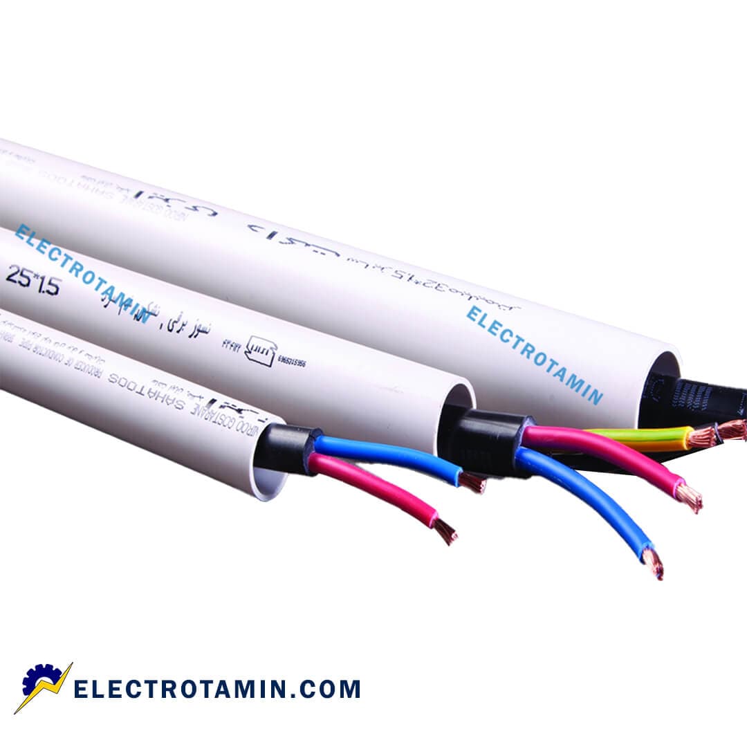 لوله برق خم سرد UPVC ایزی داکت 1.5*25 شاخه 5 متری