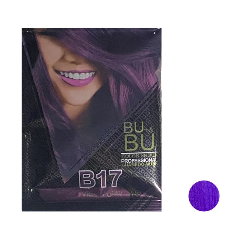 شامپو رنگ مو بیوتی B.U مدل B17 بنفش