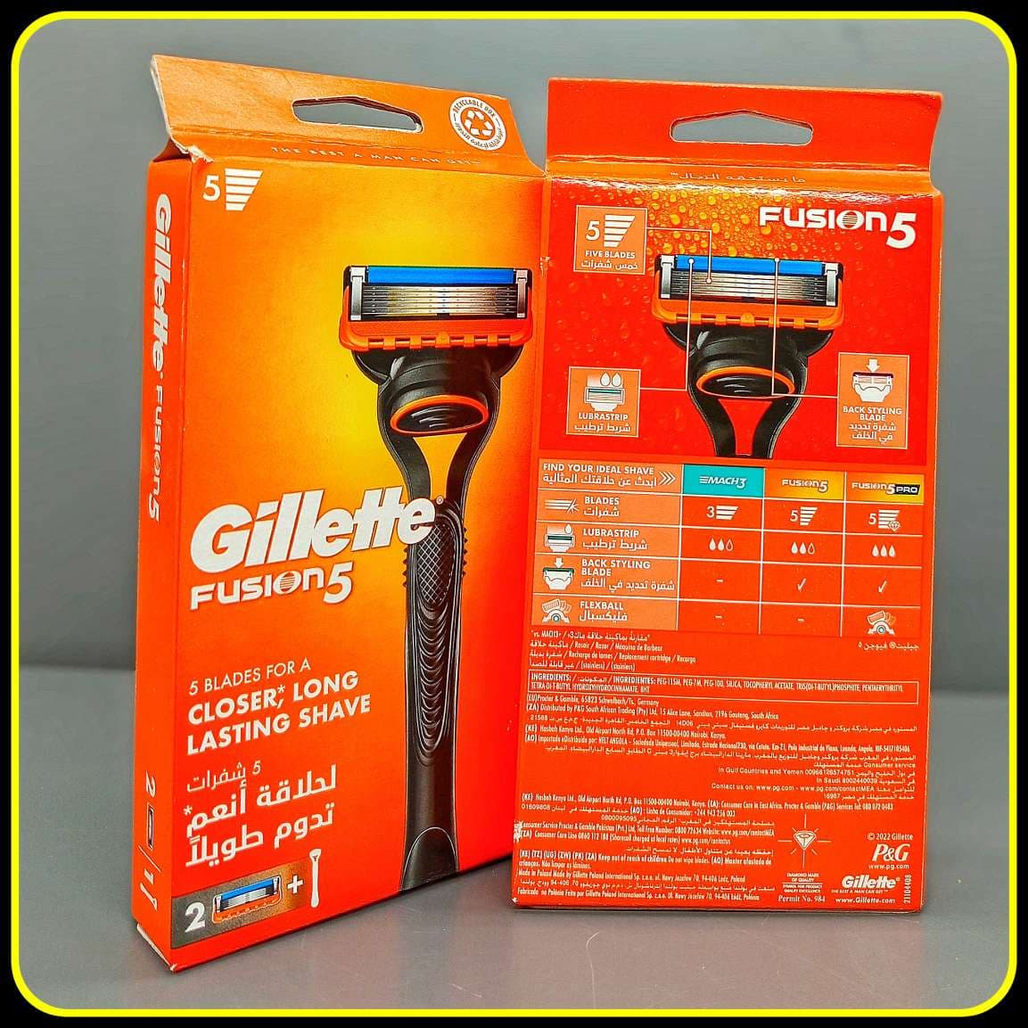 خودتراش ژیلت فیوژن با 5 تیغه و نوار روان‌کننده Gillette Fusion5 Razor