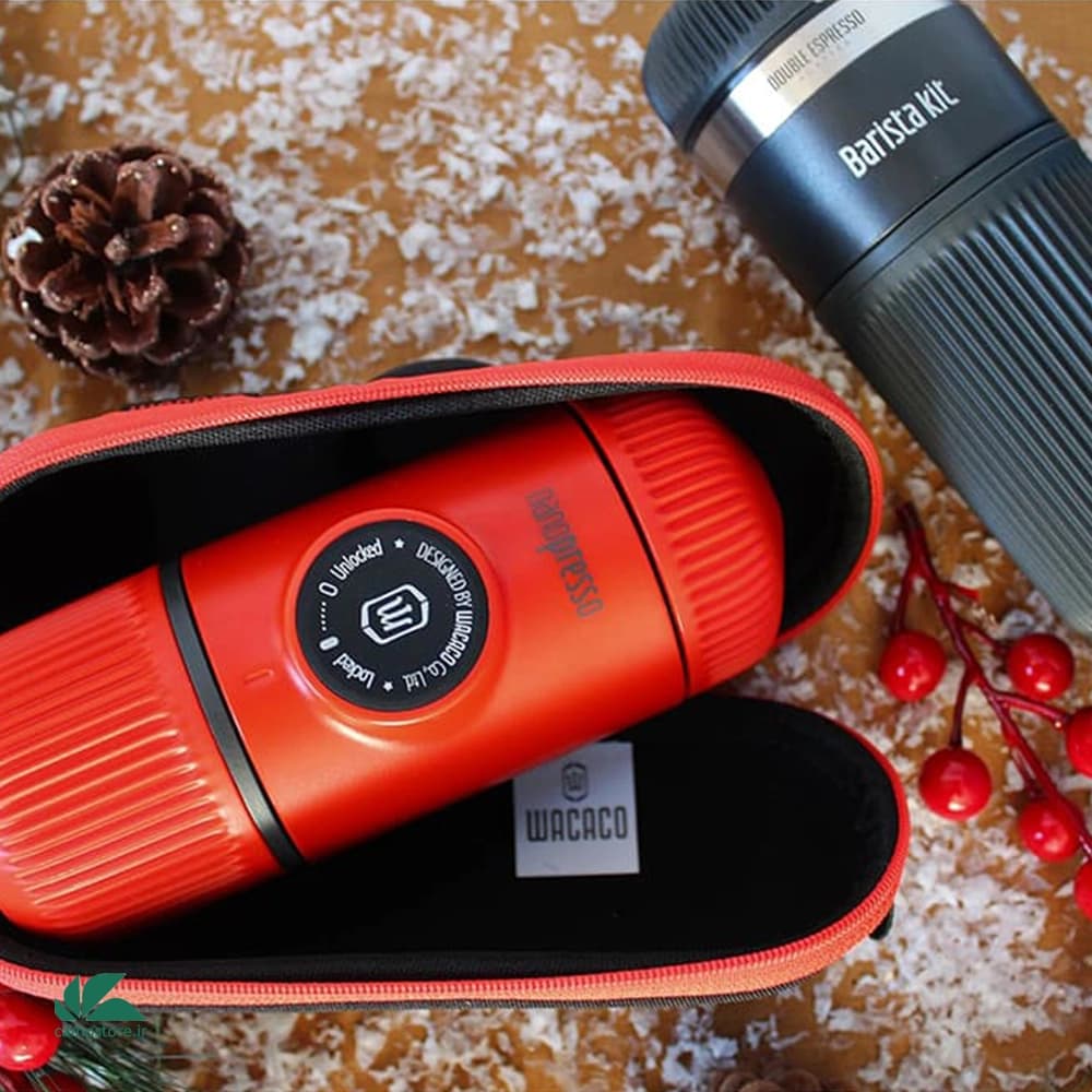 اسپرسو ساز واکاکو مدل Nanopresso Elements Lava Red — تصویر ۳