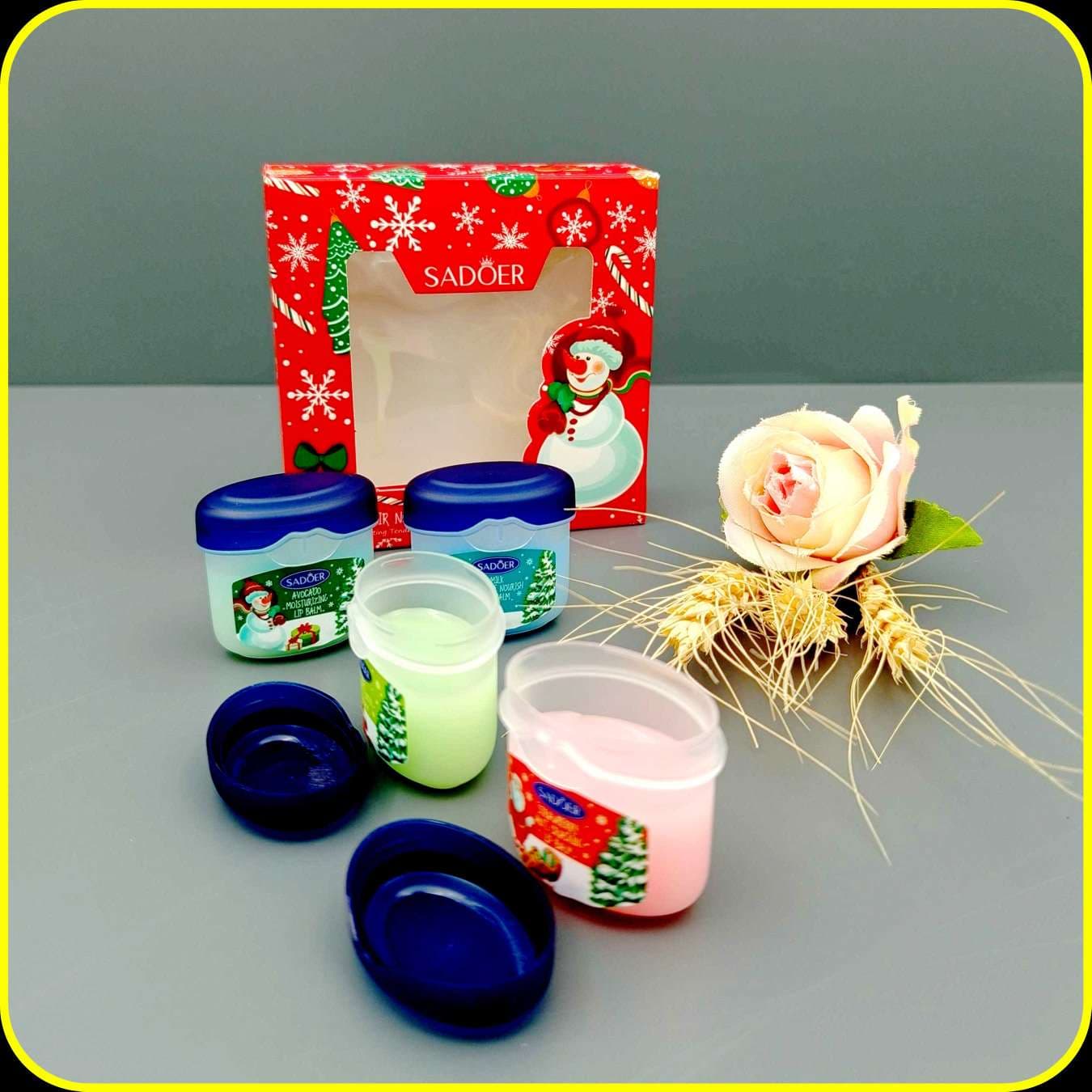 ست بالم لب ترمیمکننده سادور مدل کریسمس | SADOER Christmas Repair Nourishing Lip Balm Set — تصویر ۴