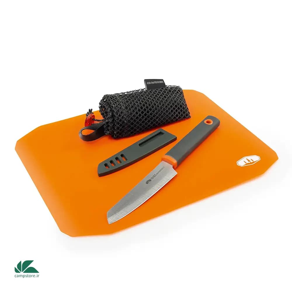 ست چاقو و تخته برش رولی جی اس آی مدل Santoku Cut+Prep