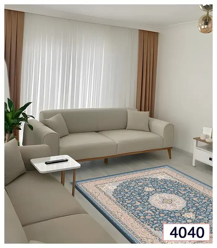 روفرشی کشدار طرح ترک زمینه ابی کد4040 — تصویر ۳