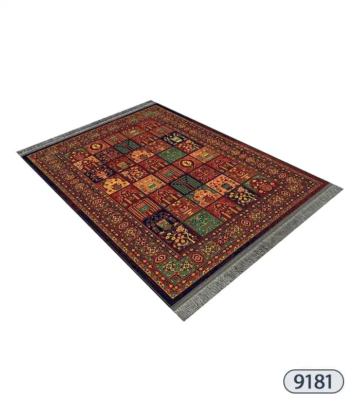 فرشینه پریمیوم فرش باکس طرح خشتی کد9181 — تصویر ۵