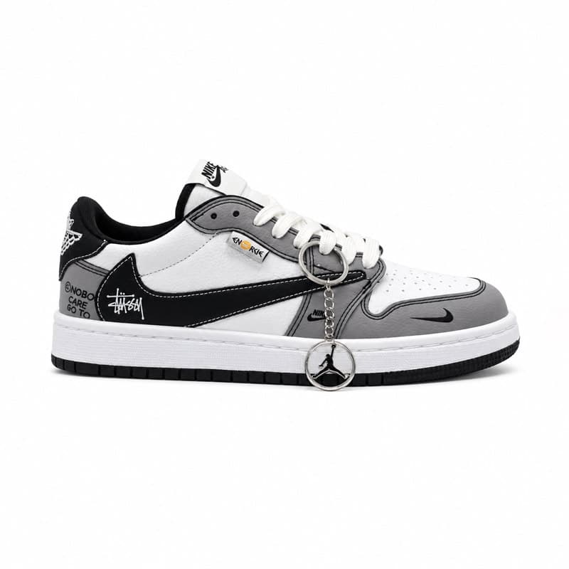 کفش و کتانی مردانه مدل نایک ترویس NIKE TRAVIS رنگ سفید طوسی کد 30357 — تصویر ۲