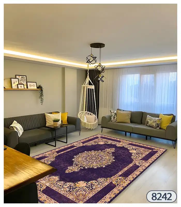 روفرشی کشدار طرح ترک برای تمیزماندن فرشهای شماکد8242 — تصویر ۳
