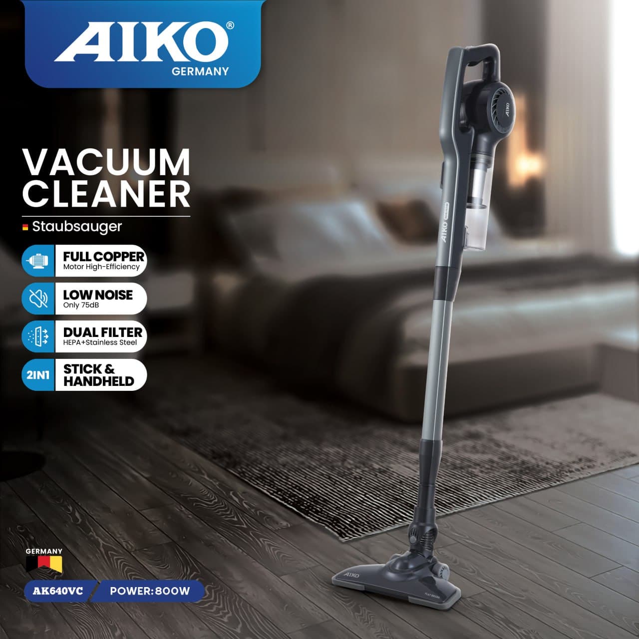 جارو ایستاده آیکو مدل AK640VC — تصویر ۲