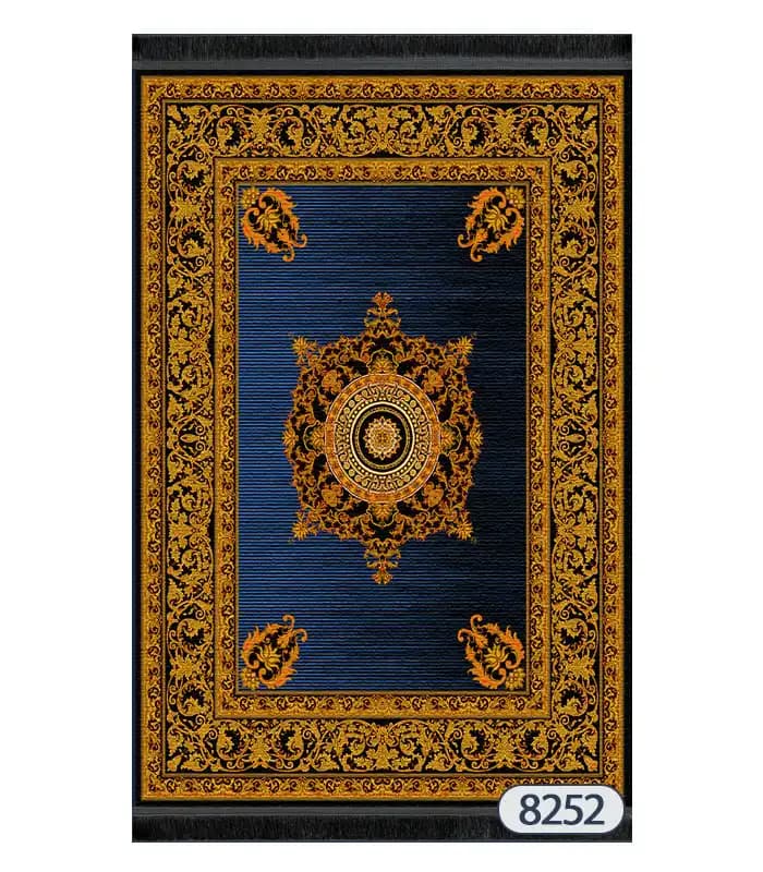 فرشینه پریمیوم فرش باکس سرمه ای طلائی کد825