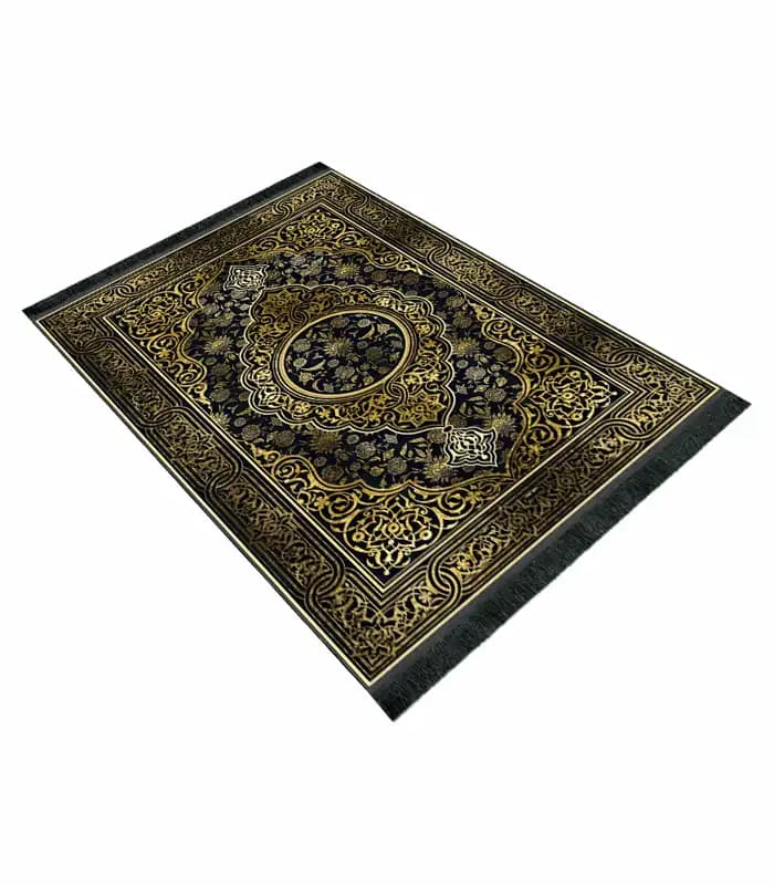 فرشینه کلاسیک نقشه وینتیج مشکی کد4145 — تصویر ۶