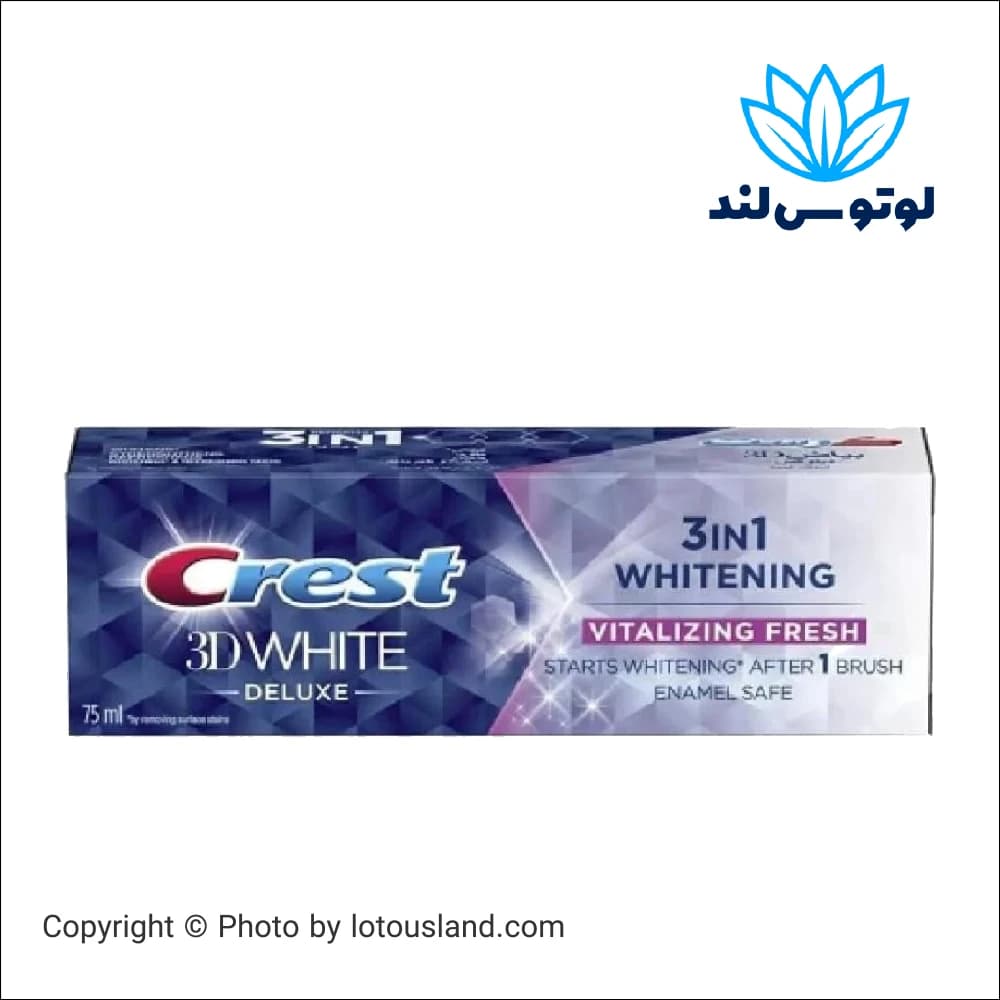 خمیردندان کرست 3D وایت دلوکس سهکاره سفیدکننده — تصویر ۲